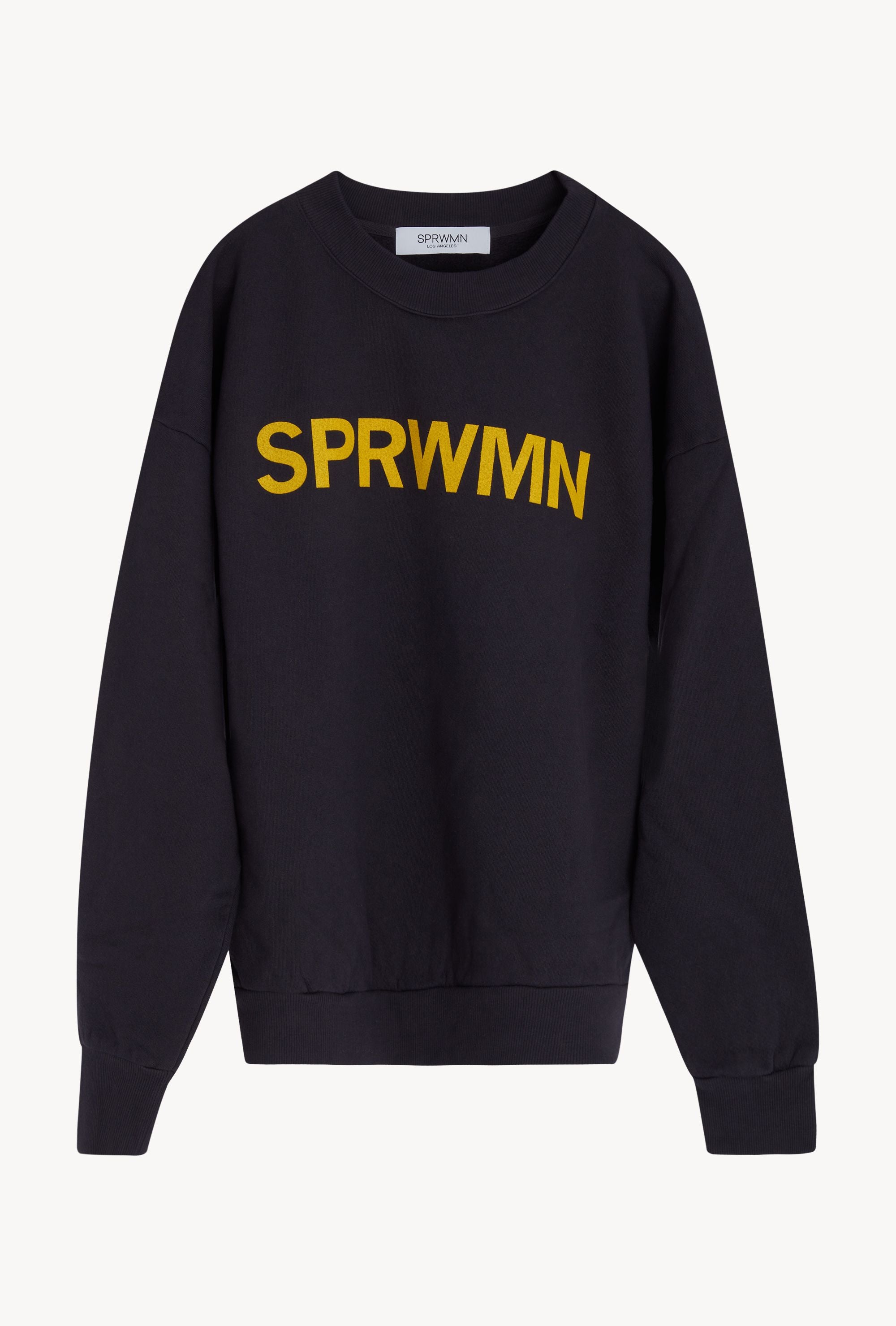 Faded Black Cotton Logo Sweatshirt